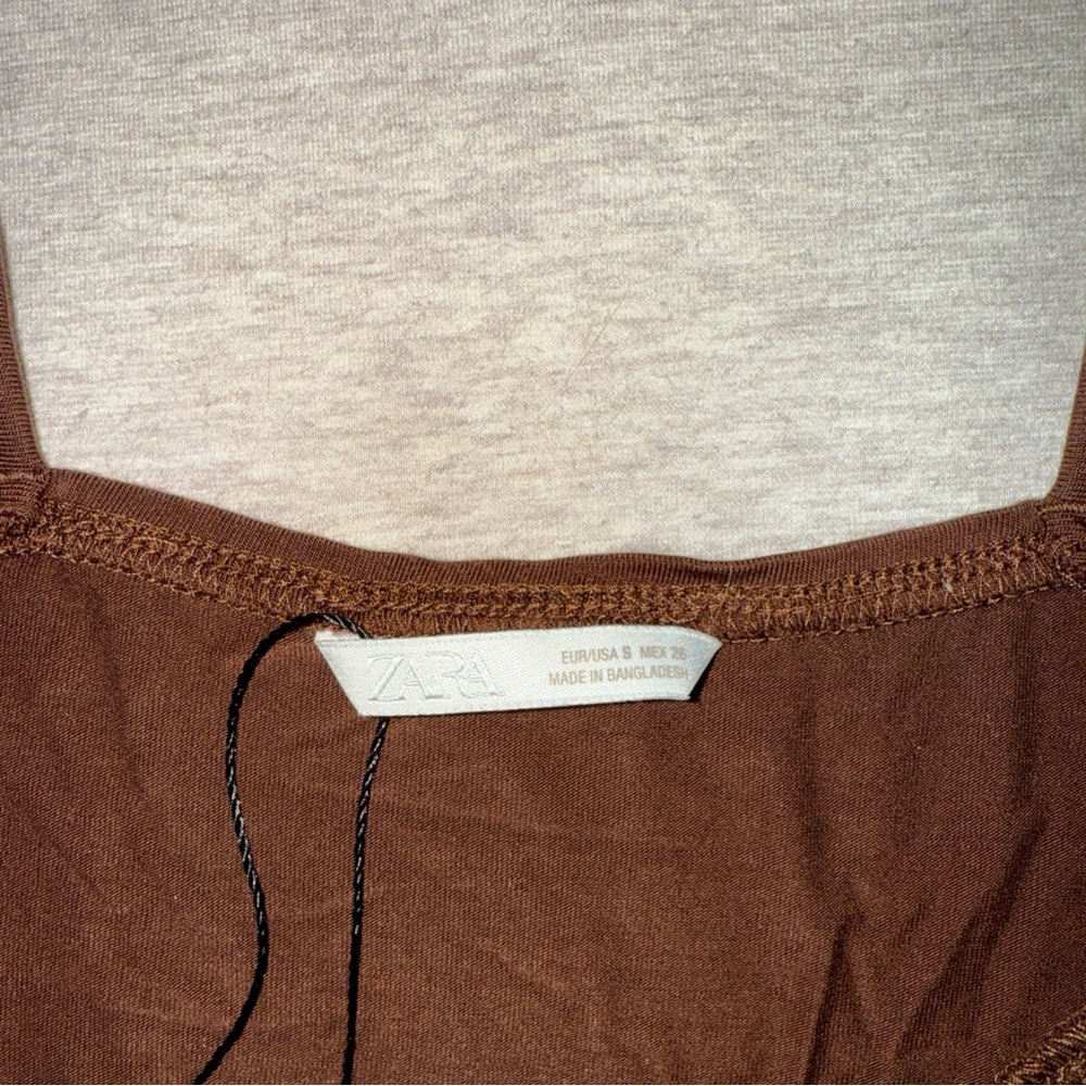 Zara Chocolate Brown Camisole Top - Picture 3 of 4